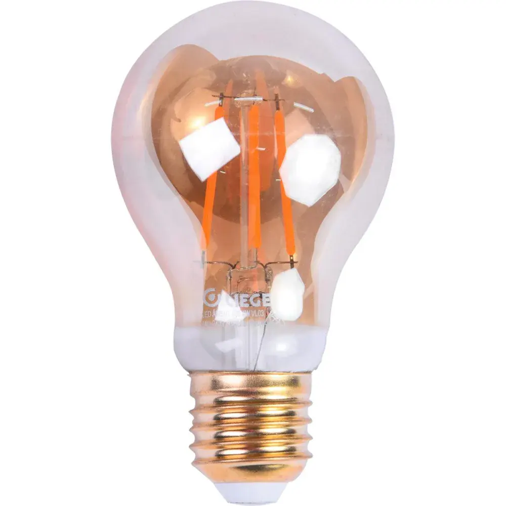 Lâmpada de led filamento vintage âmbar A60 E27 4W biv Liege