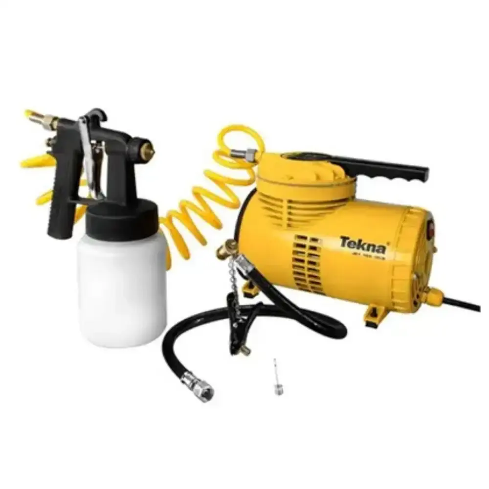 Compressor de ar direto 1/4 HP 50 PSI kit de acessórios bivolt CD12151BK Tekna — fotografia 3