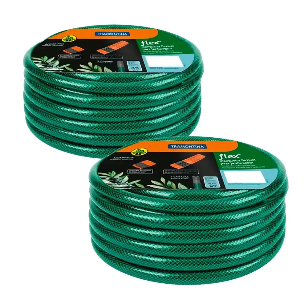 kit 2 Mangueiras Para Jardim com 30M e Esguicho 79172300 TRAMONTINA — fotografia de referência