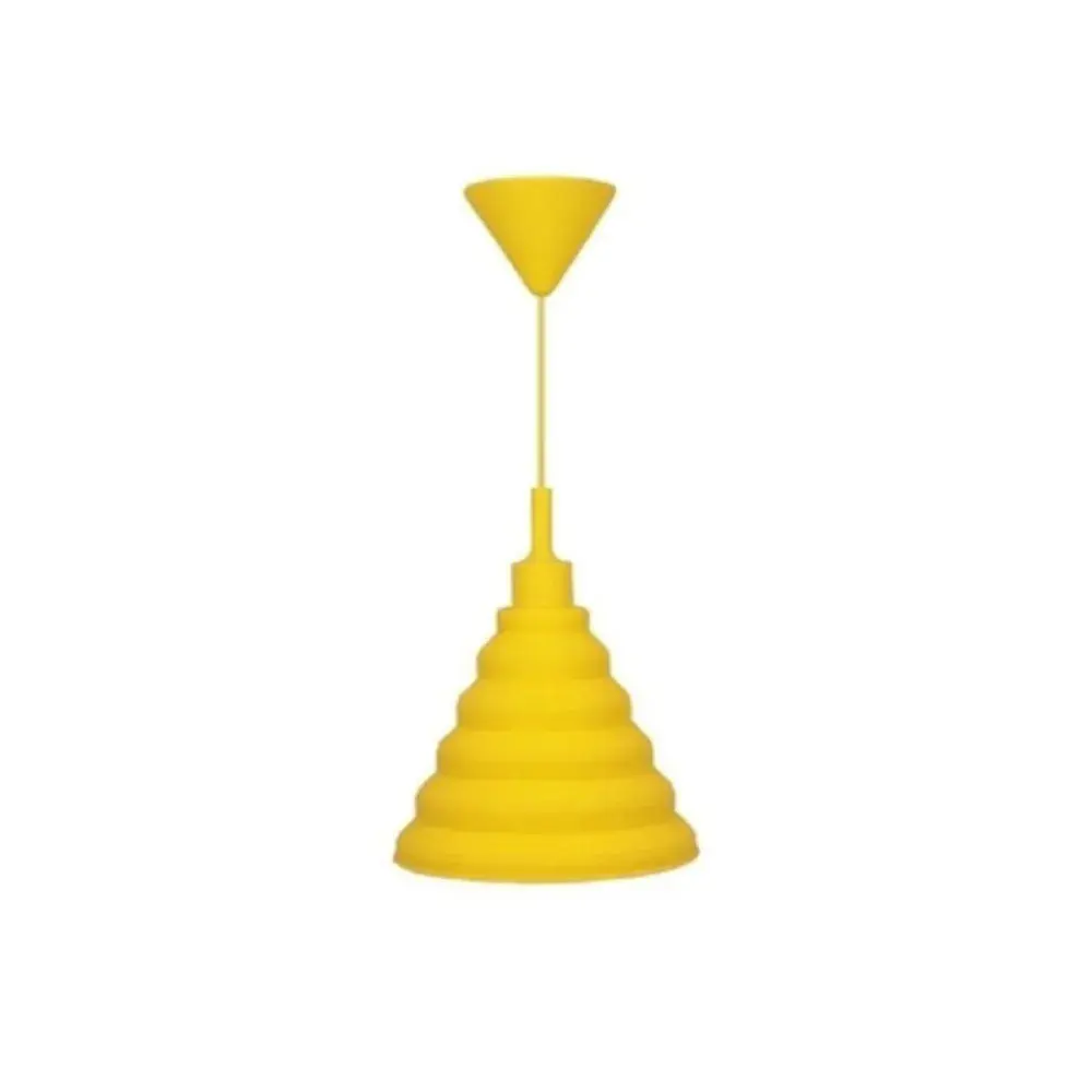 Pendente silicone E27 24CM amarelo Taschibra