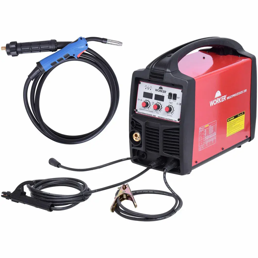 Inversora de solda mig mma tig multiprocessos 220A 7,92KVA biv Worker — fotografia de referência