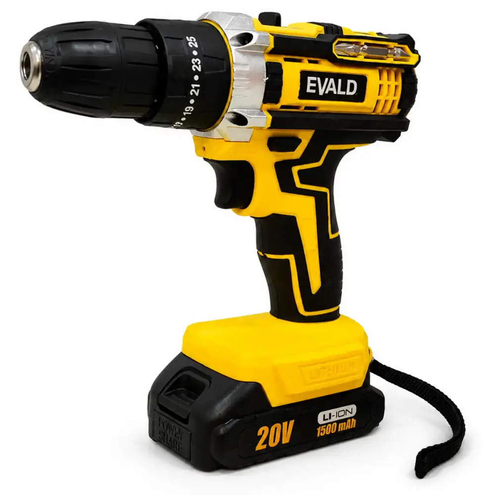 Parafusadeira furadeira de impacto 20V PFE-20EVS com maleta 2 baterias e kit Evald Bivolt — fotografia 7