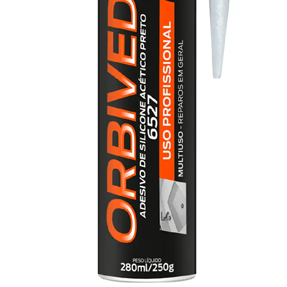 Adesivo de silicone multiuso 250G preto 6527 Orbi — fotografia 3