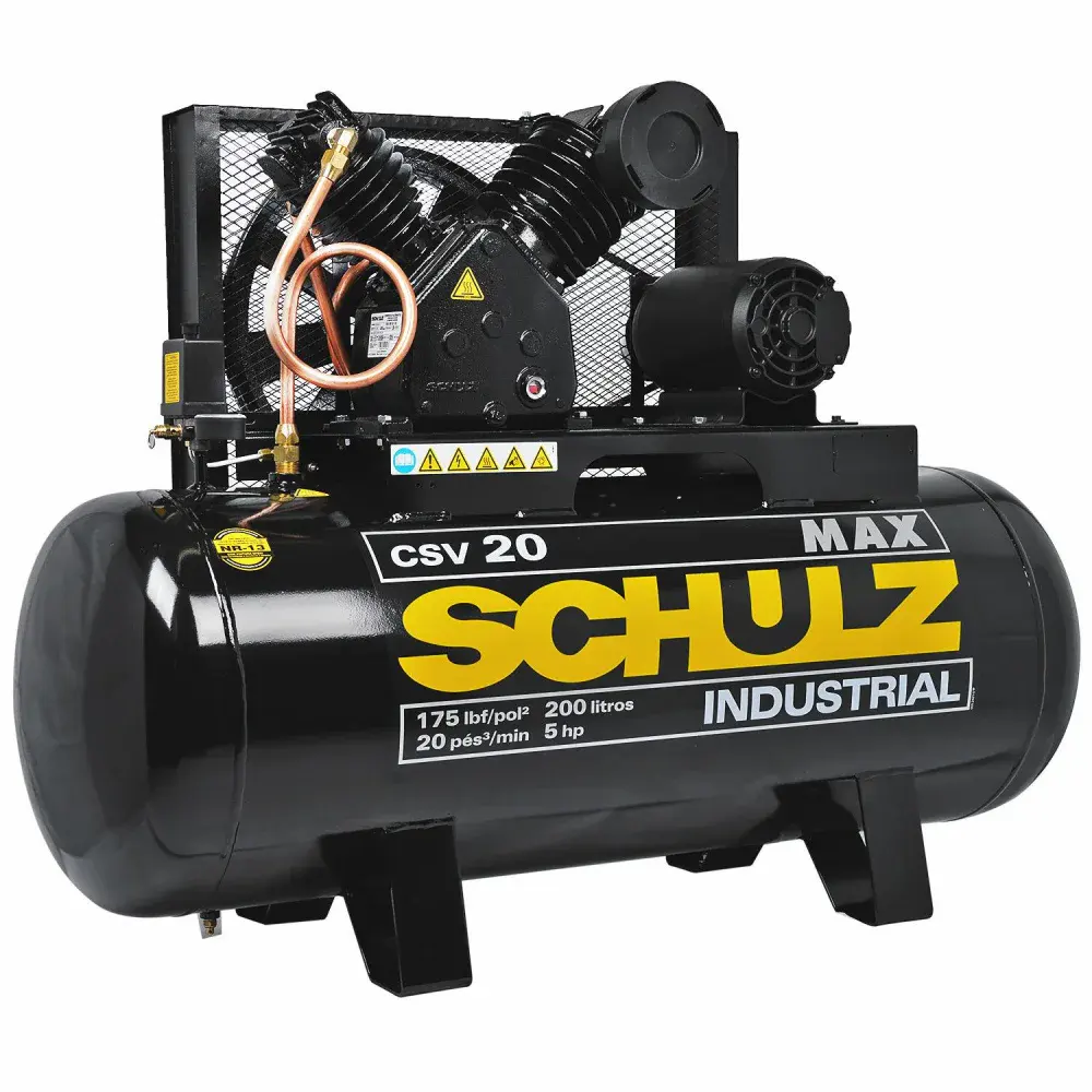 Compressor de ar 20 pés 200L max csv 220/380V Schulz — fotografia 2