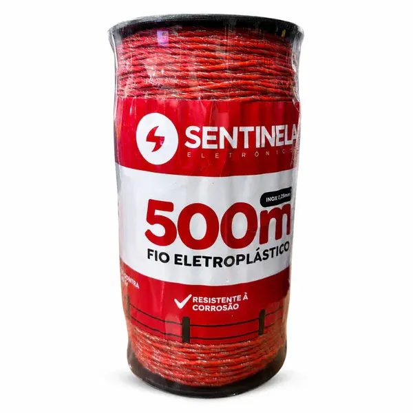 Fio eletroplástico 500MT laranja - Sentinela