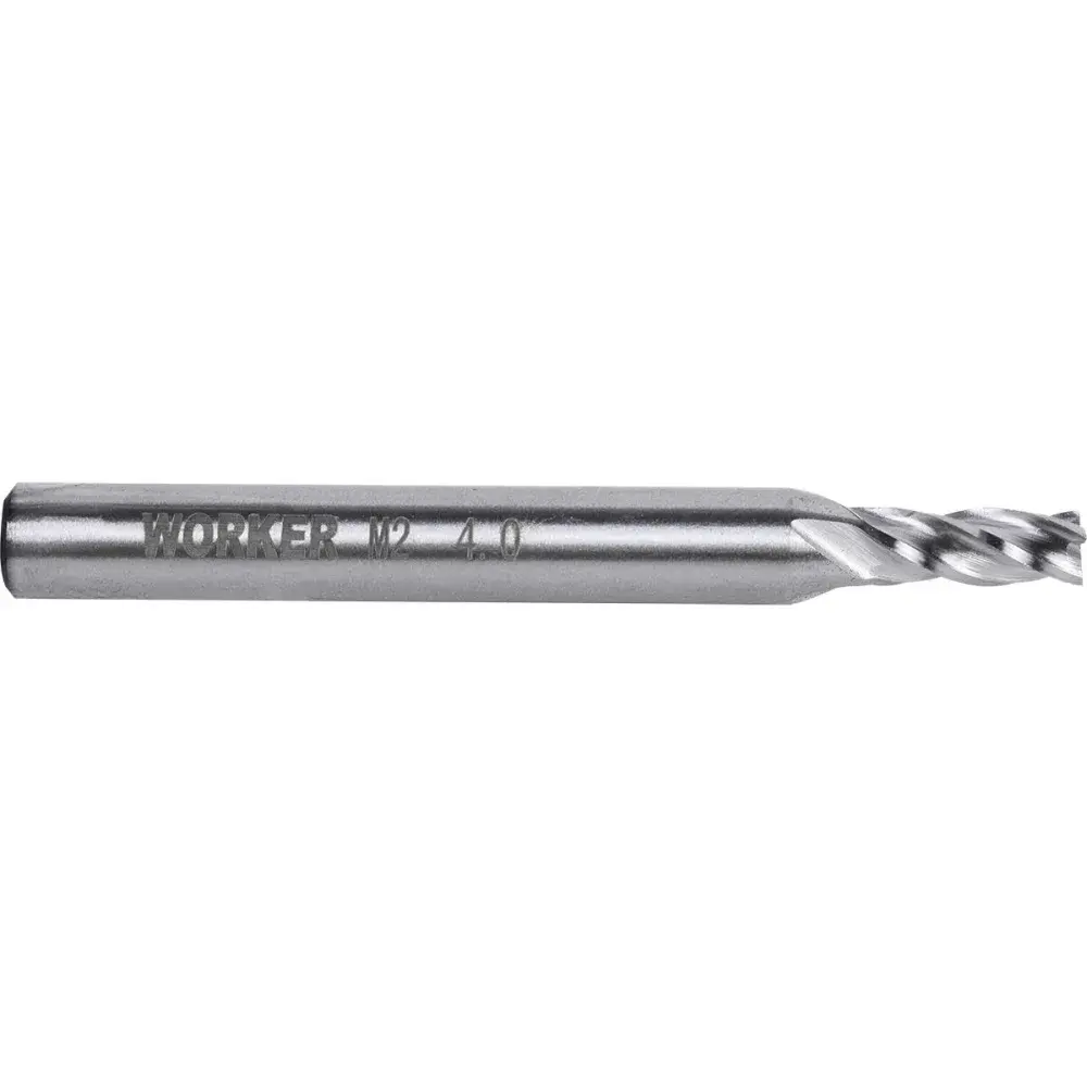 Fresa de topo reto aço rápido 4MM haste 6MM Worker