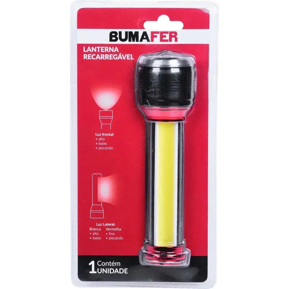 Lanterna super led recarregável abs 18CM Bumafer — fotografia 12