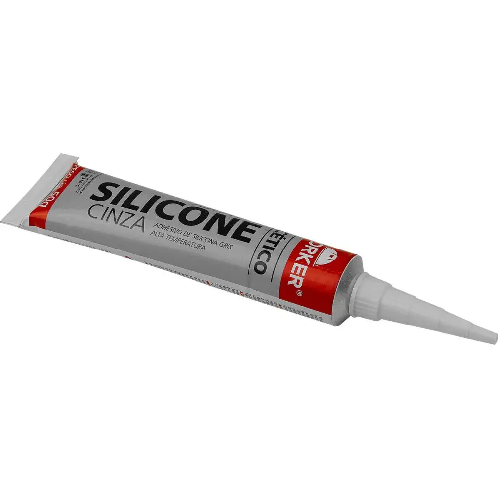 Silicone acético alta temperatura cinza 50G Worker — fotografia 3