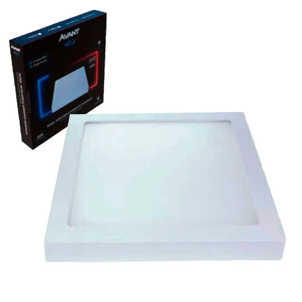 Painel NEO quadrado 30 sobrepor BR6500K 18W bilvot Avant