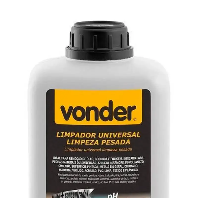 Limpador universal limpeza pesada biodegradável 1 litro Vonder — fotografia 2