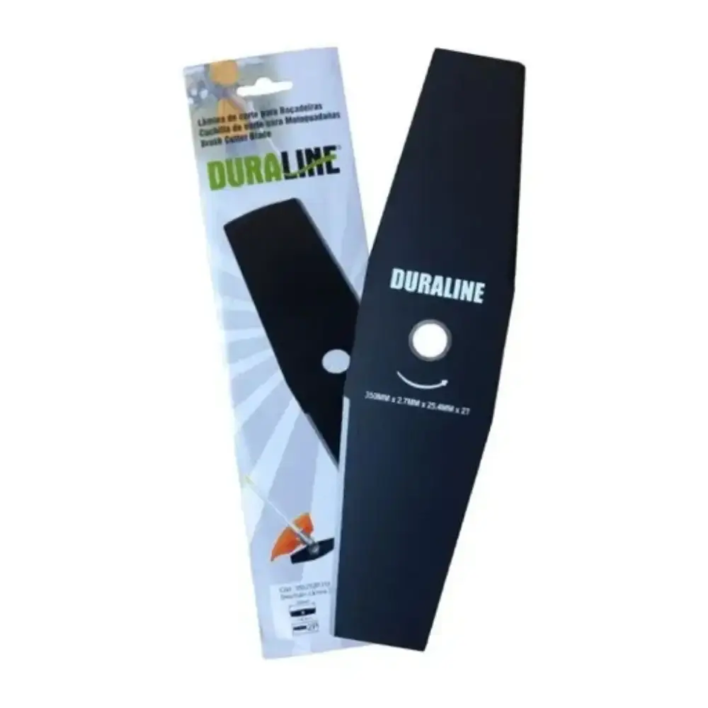 Lâmina Faca 2 Pontas 350 x 25,4 MM para Roçadeira DURALINE