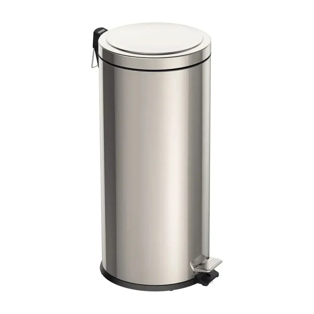 Lixeira com pedal em aço inox polido e balde interno 30 l Tramontina — fotografia 5
