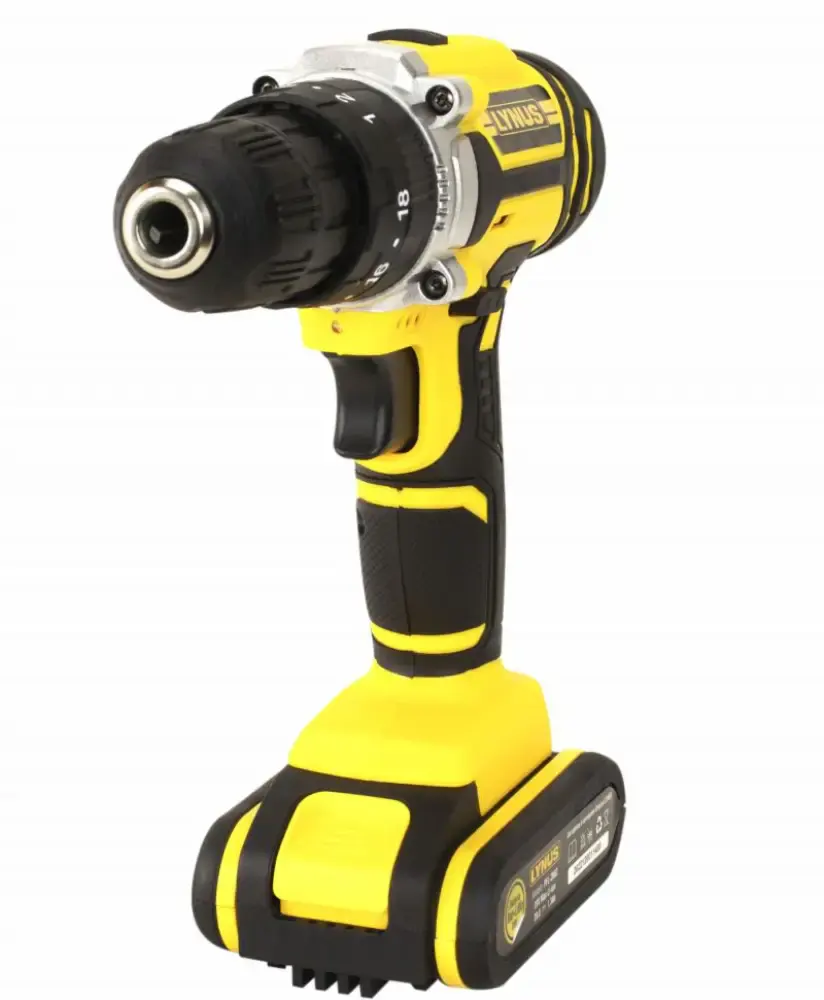 Parafusadeira furadeira impacto com 2 baterias 20V carregador e maleta PFL-20B2 Lynus — fotografia 3