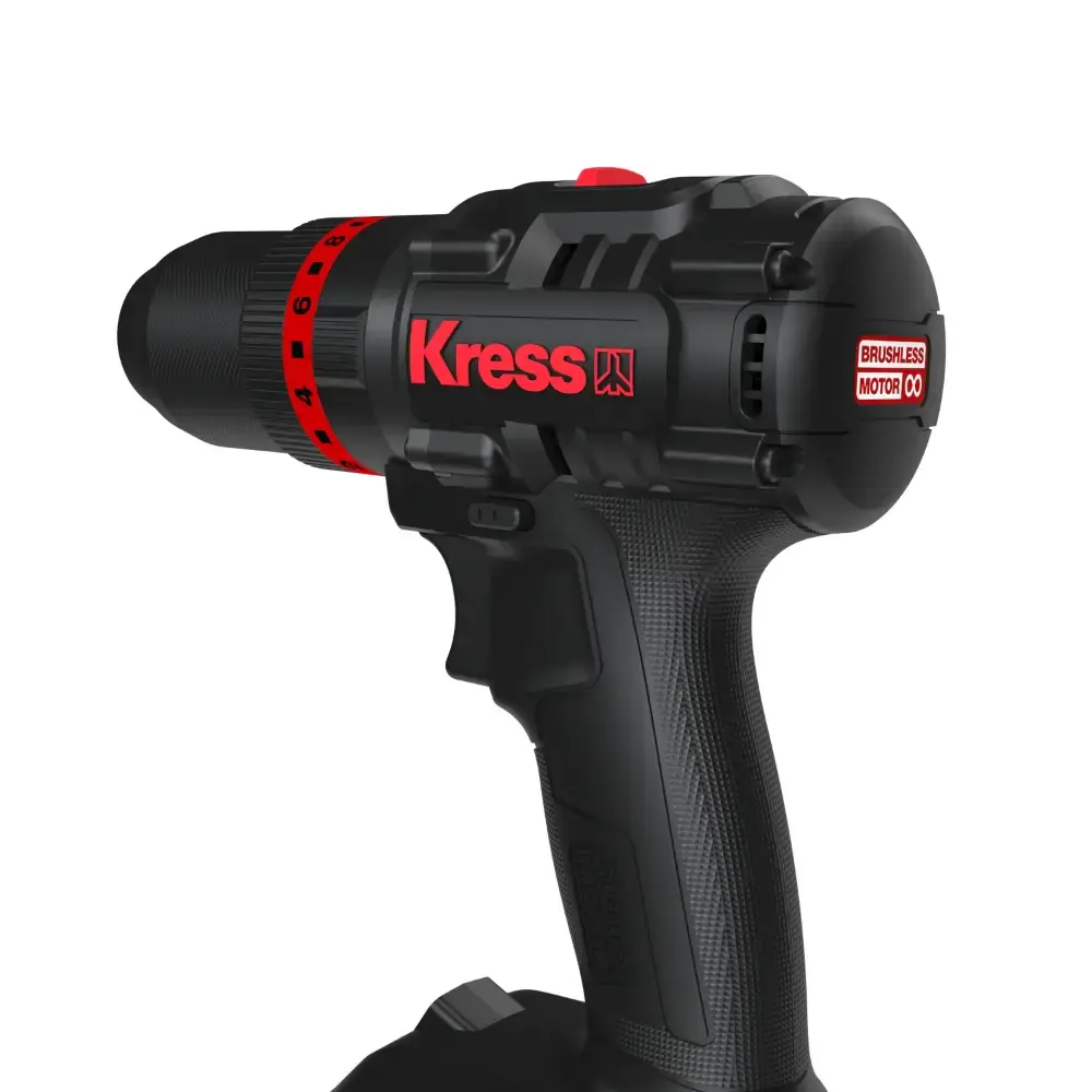 Furadeira de impacto brushless 20V 1/2 POL 75NM com 2 baterias carregador e maleta Kress — fotografia 5