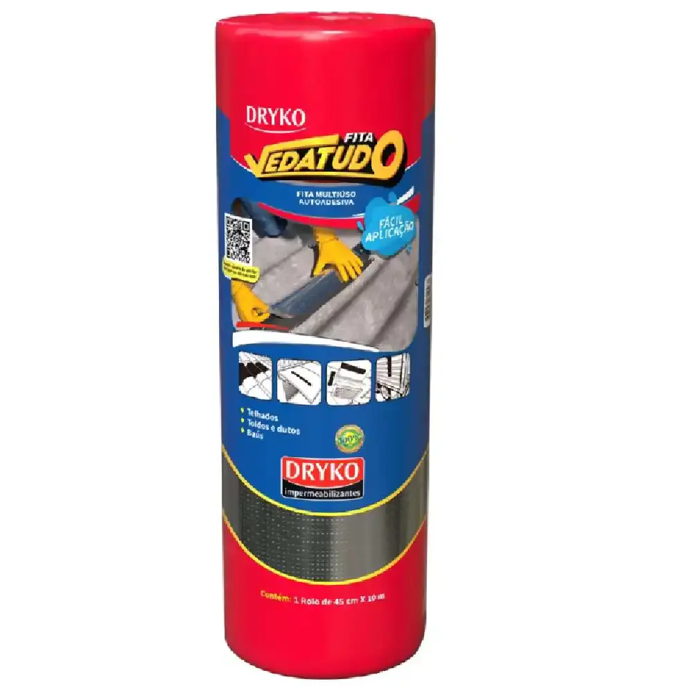 Fita Autoadesiva Asfáltica Vedatudo 45 CM x 10 Metros DRYKO