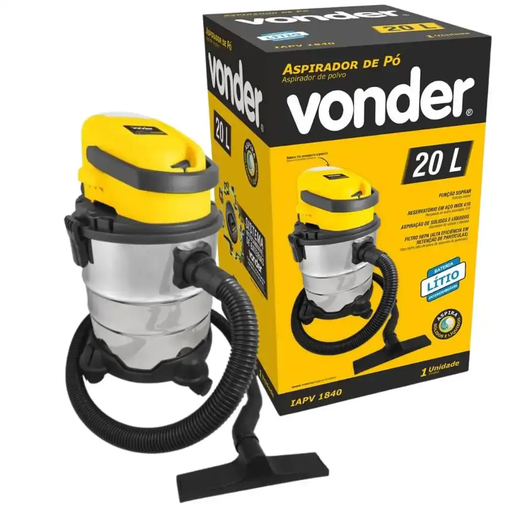 Aspirador de pó 18V 20L IAPV1840 sem bateria e sem carregador Vonder — fotografia 2
