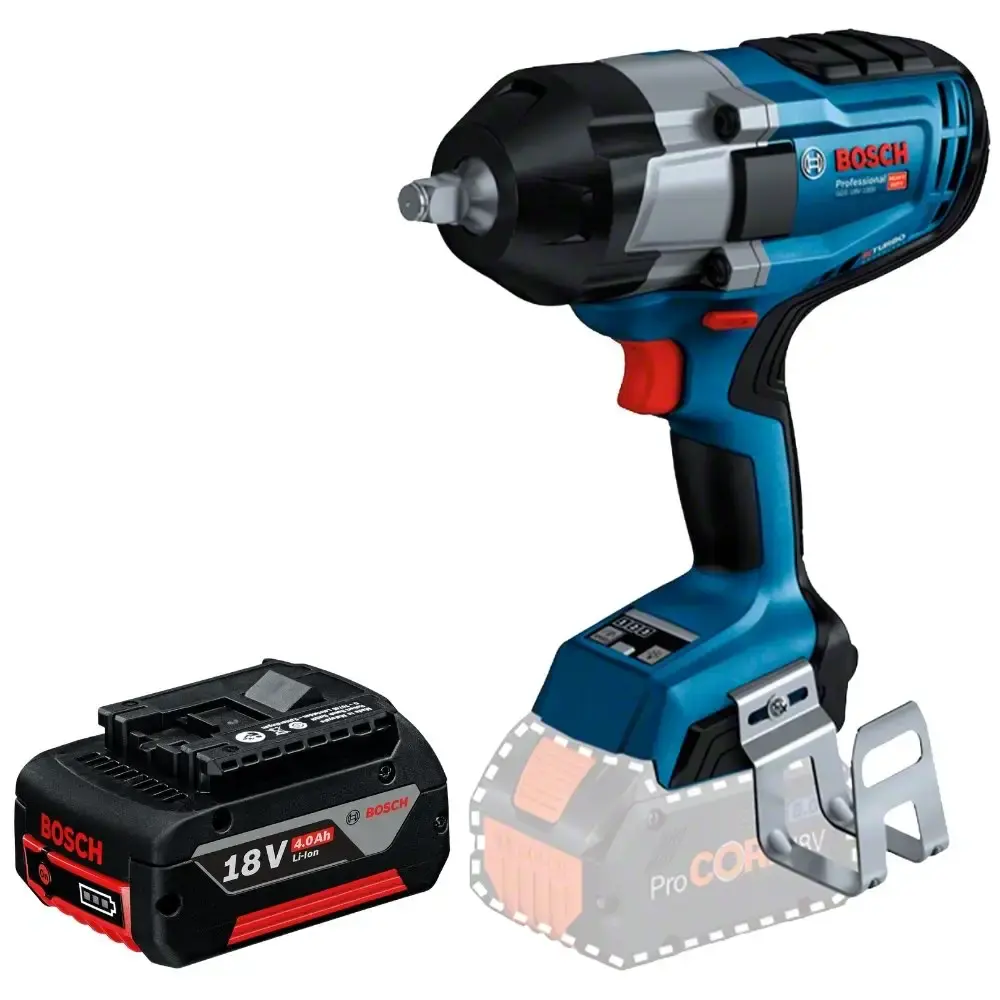 Chave de impacto 18V 1/2 POL 1000 NM brushless com bateria Bosch — fotografia de referência