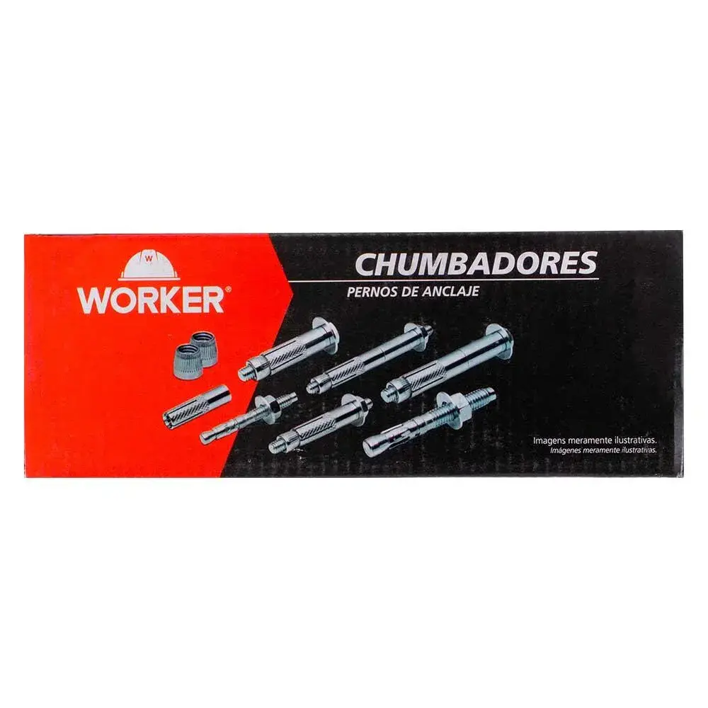 Chumbador parabolt 5/16.1/4 50 peç Worker — fotografia 4