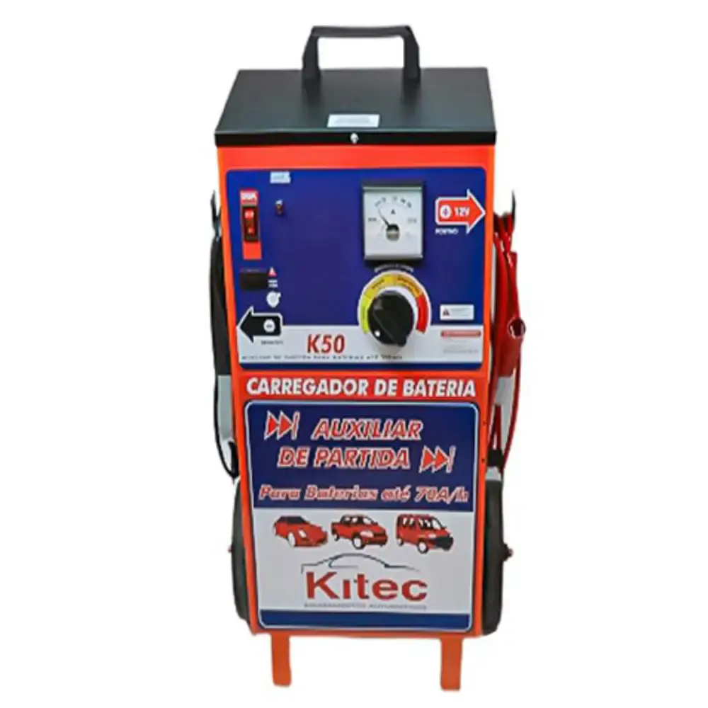 Carregador de bateria 50AH 12V com chave CK12A50B Kitec — fotografia 3