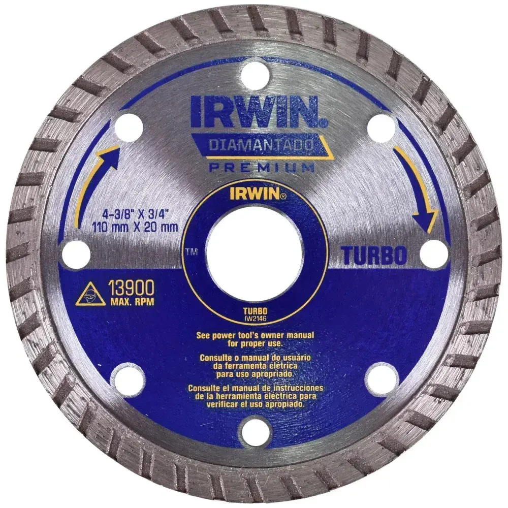 Disco diamantado 110X20MM turbo seco/úmido IW2146 Irwin — fotografia 5