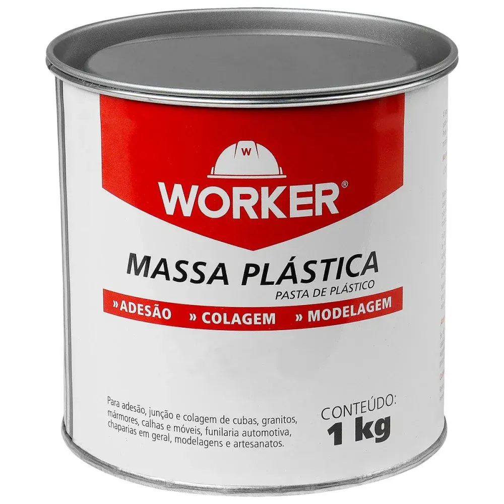 Massa plástica branca 1KG Worker — fotografia de referência