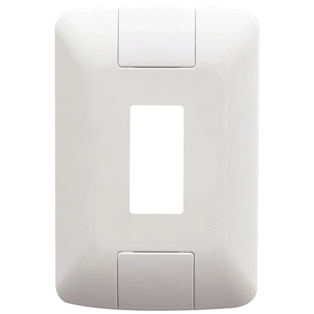 Placa com 1 posto vertical aria branca 4X2 Tramontina — fotografia de referência