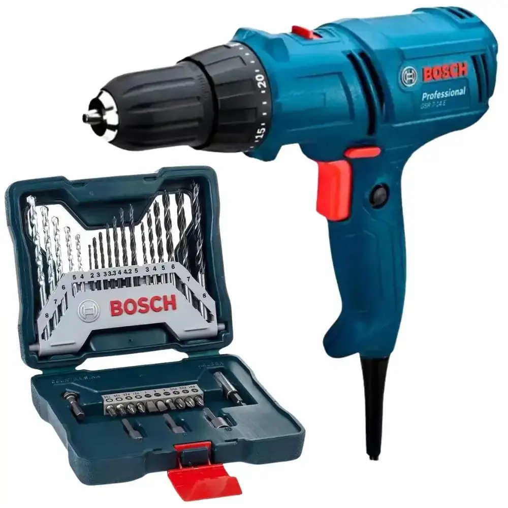 Parafusadeira Elétrica 400W cabo 4m com Kit de Pontas 33 Peças BOSCH 220 V — fotografia de referência