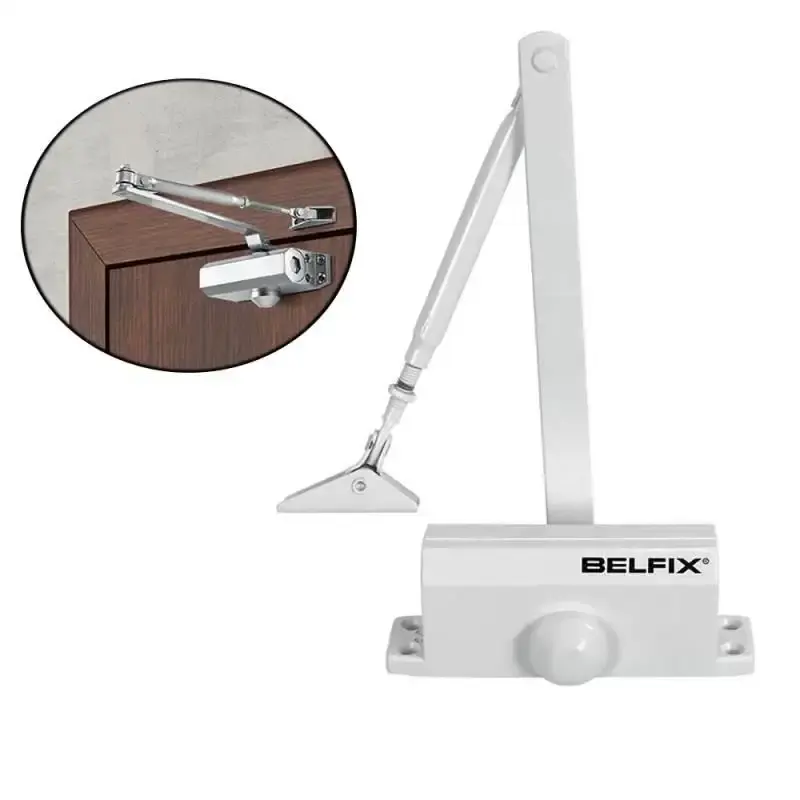 Mola automática branca para portas até 60KG 206001 BEL