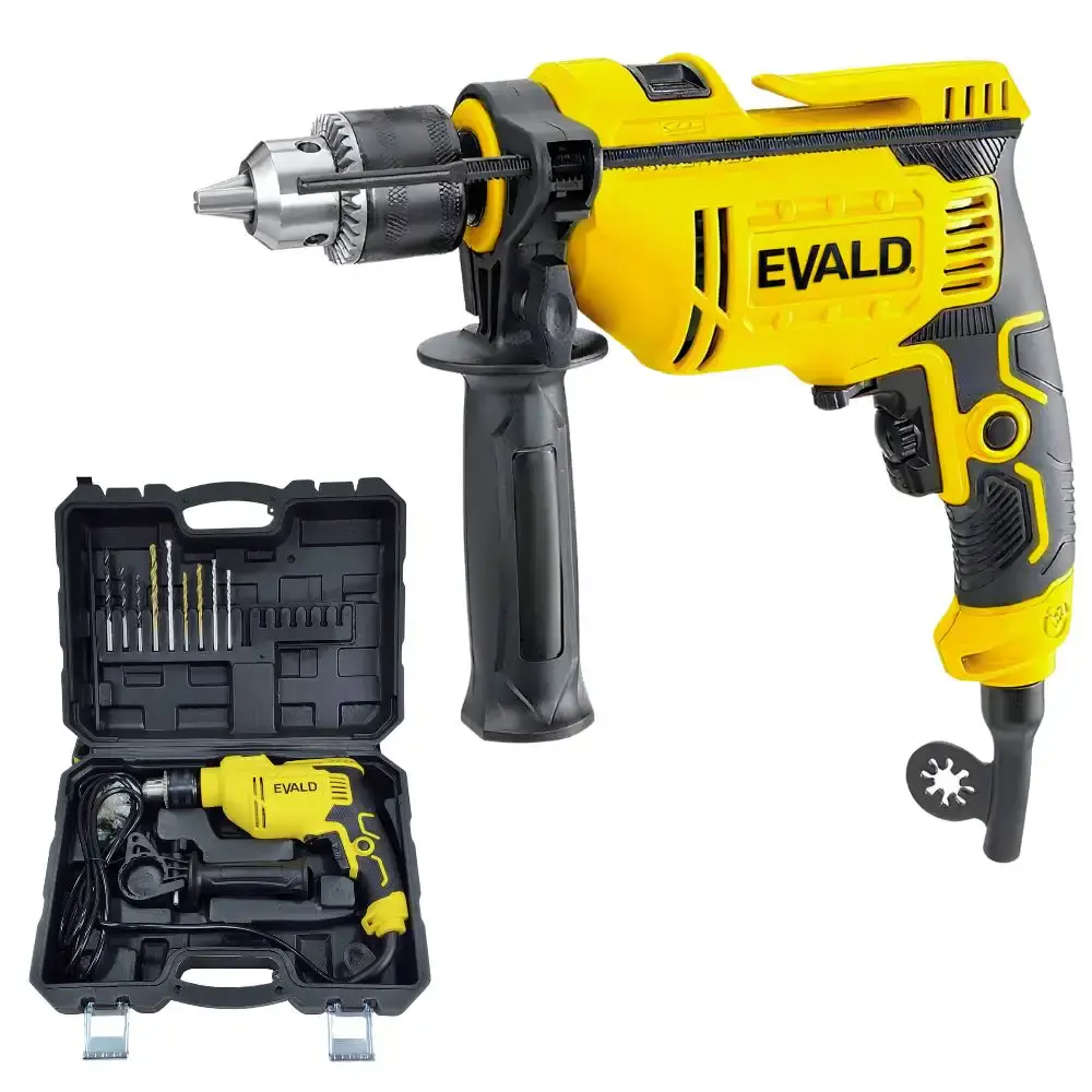 Furadeira de impacto 1/2 POL 13 MM 850W profissional com maleta e kit de brocas EFI-850M Evald 220 V — fotografia de referência