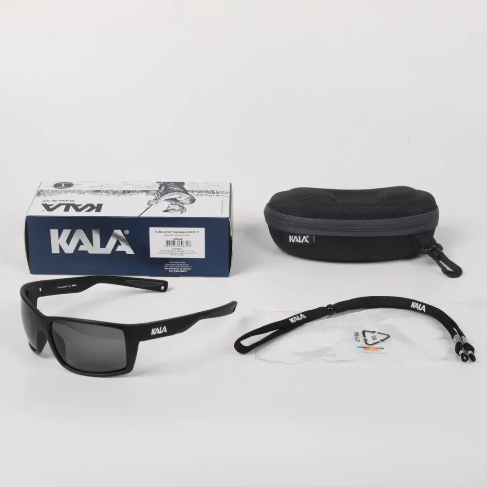 Óculos de sol polarizado KG900 cz preto Kala — fotografia 5