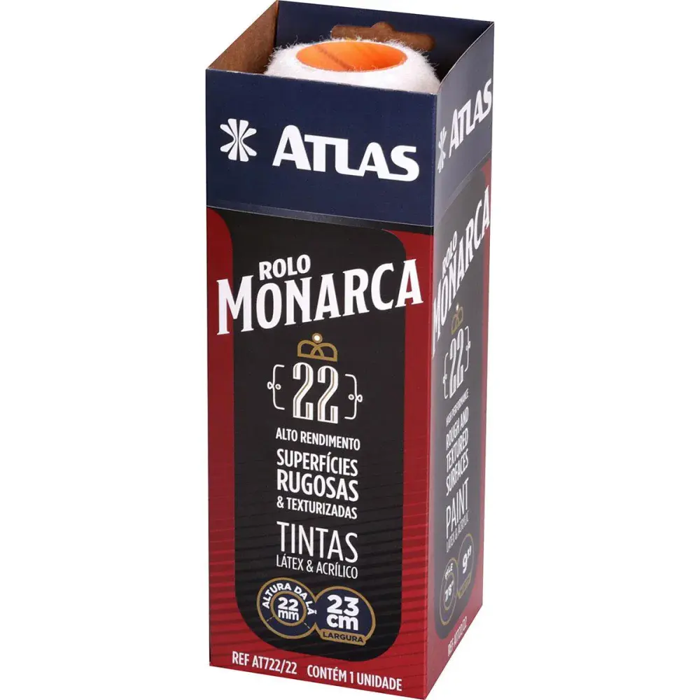 Rolo multiuso monarca de lã sintética 22MMX23CM Atlas — fotografia 2