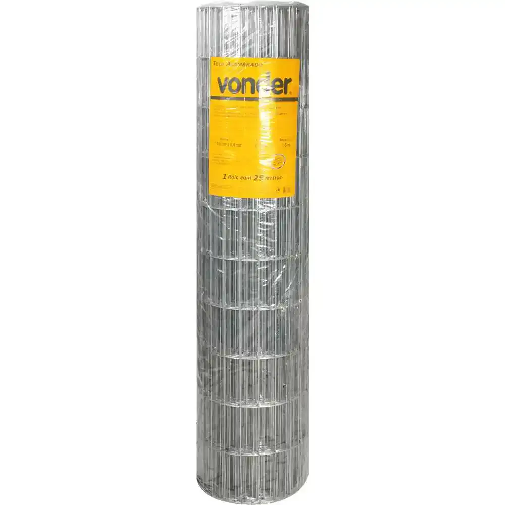 Tela Soldada Alambrado 2,3mm 15 x 5cm Rolo 25M VONDER-8067155015 — fotografia 2