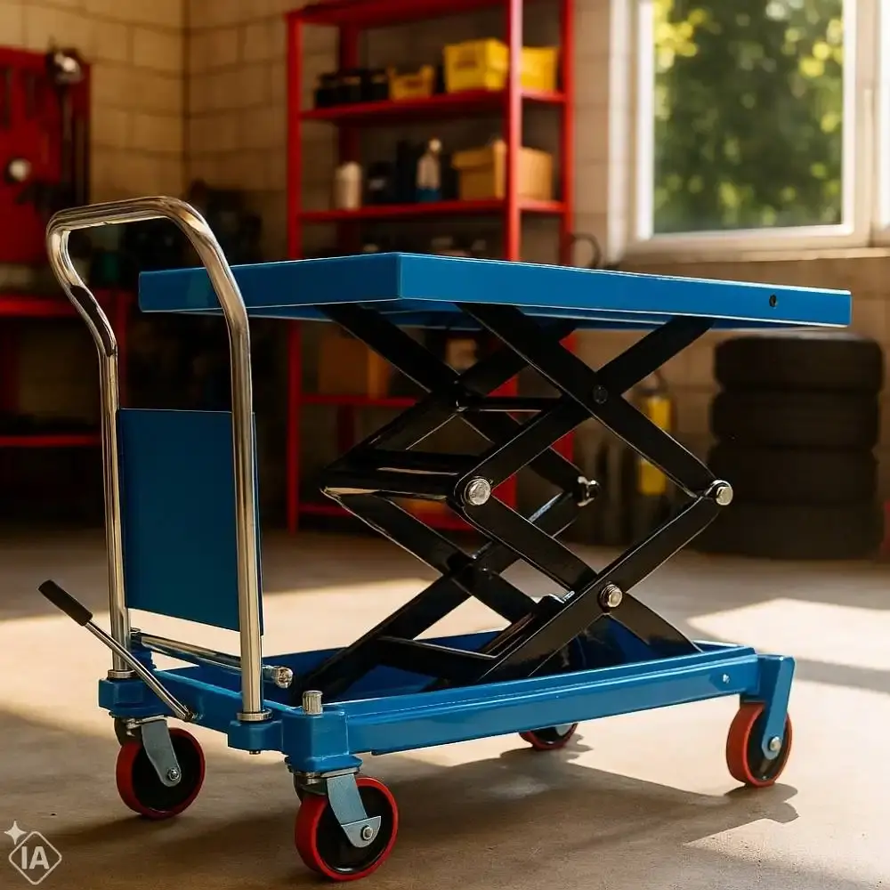 Mesa pantográfica hidráulica 800 KG MEE800 Bovenau — fotografia 4