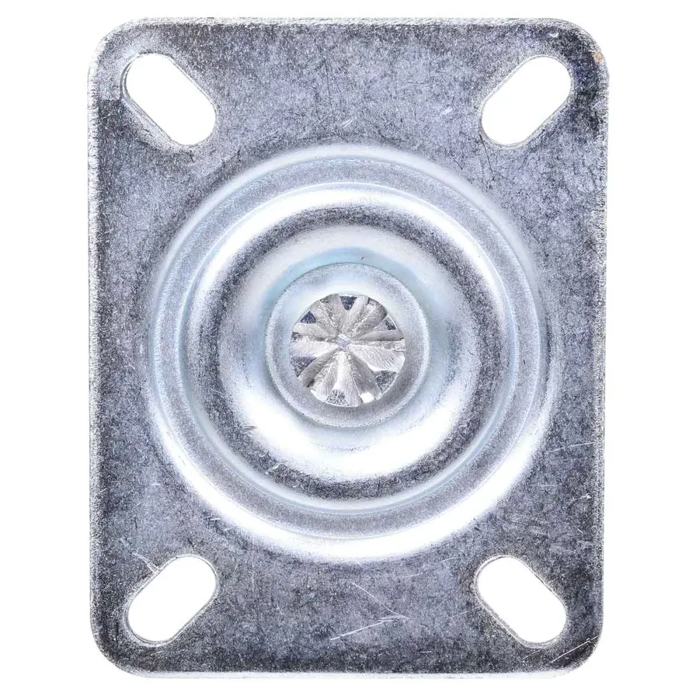 Rodízio placa fixo 312 cinza metalúrgica teicar — fotografia 3