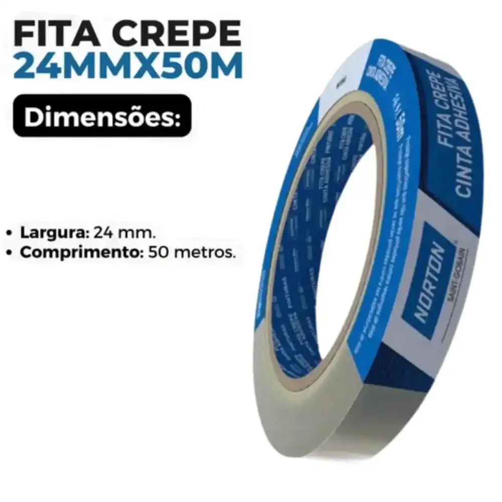 Fita Crepe 24MM x 50M 66254482103 NORTON — fotografia 5