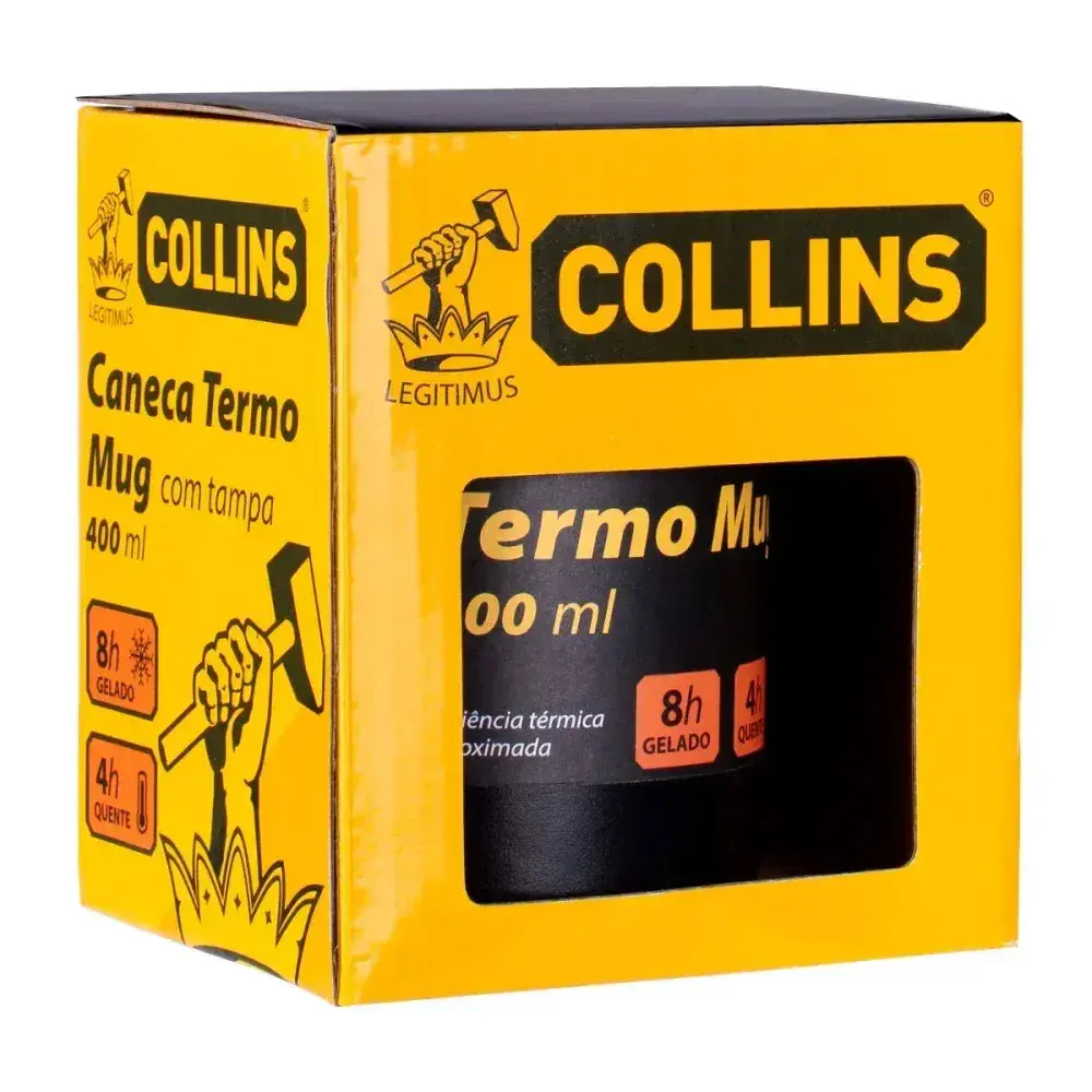 Caneca termo mug 400ML com tampa Collins — fotografia 8