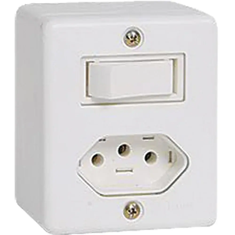 Interruptor sobrepor Ilumi 1TS+TOM 10A br box — fotografia de referência