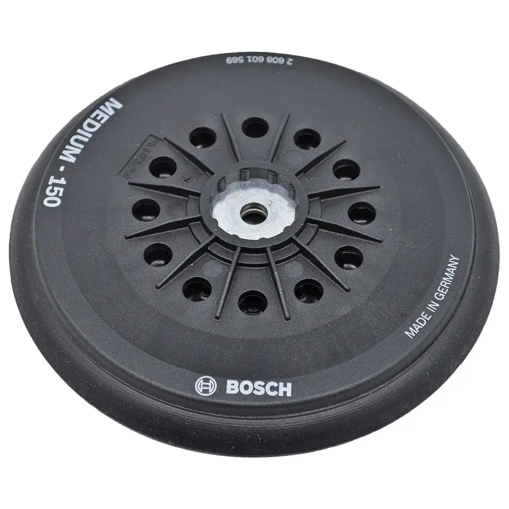 Base disco velcro multifuros 150MM p/ lixadeira GEX150 Bosch — fotografia 2