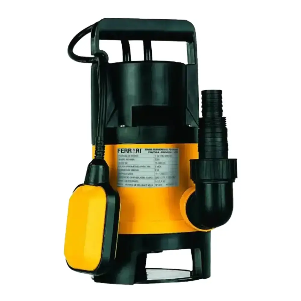 Bomba submersível para água suja 1,0 CV premium mono ZXW750-A Ferrari 110 V