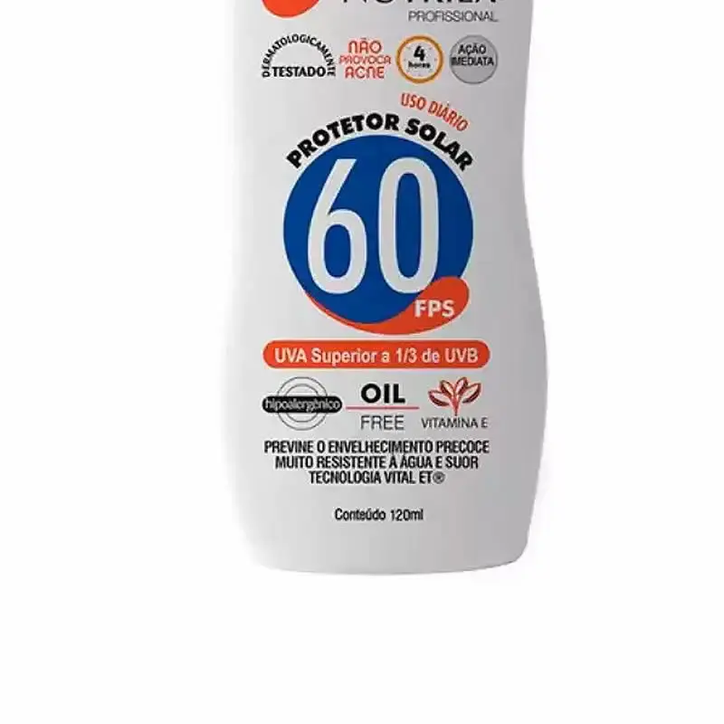 Protetor solar FPS 60 120ML bisnaga com 2 unidades Nutriex — fotografia 4