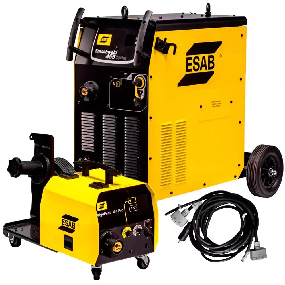 Máquina de Solda MIG 445 TOPFLEX 300A à 100% com Cabeçote externo FEED 304 PRO ESAB