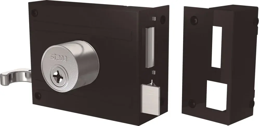 Fechadura para portão tetra 1701 preto Stam