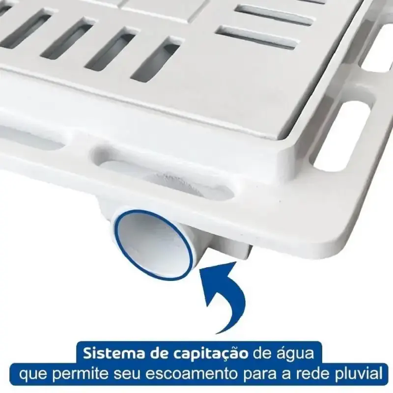 Tampão 80 x 80 CM Articulado com Grelha para Casa de Máquinas de Piscinas 3177 Cinza GDA — fotografia 5