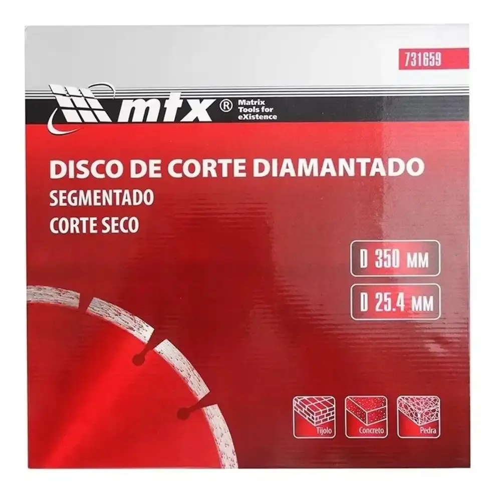 Disco de corte diamantado 14 POL segmentado 3 unidades MTX — fotografia 4
