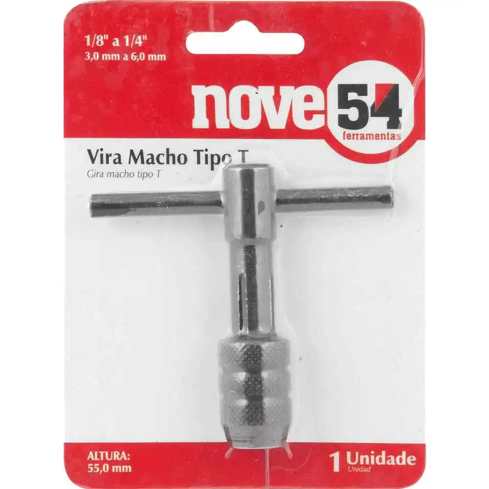 Vira macho tipo t 1/8 à 1/4 POL 55MM Nove54 — fotografia 5