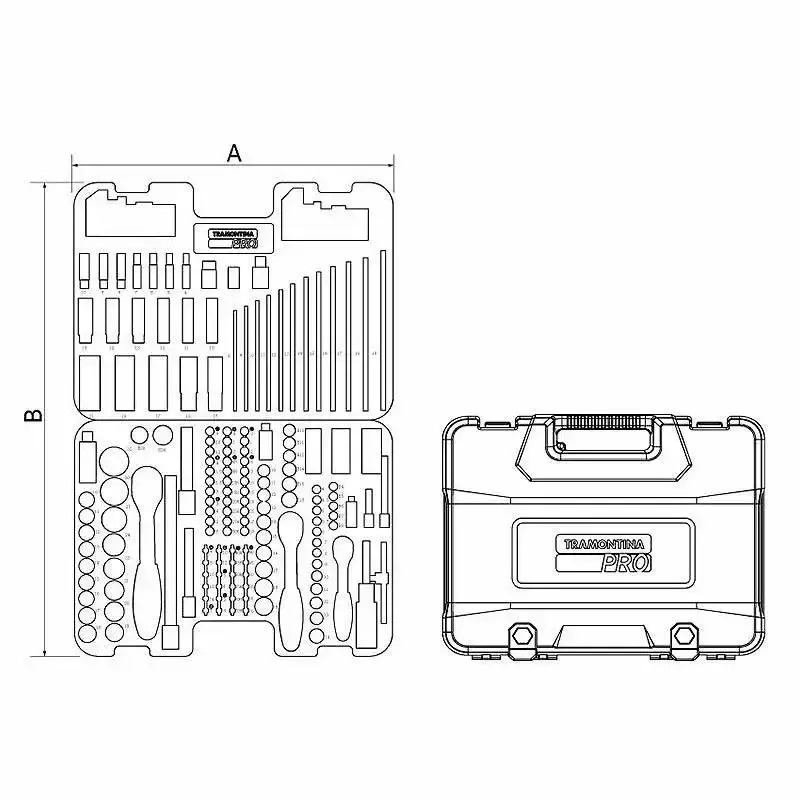 Kit de ferramentas para oficina com 176 peças e maleta 44952176 Tramontina — fotografia 4