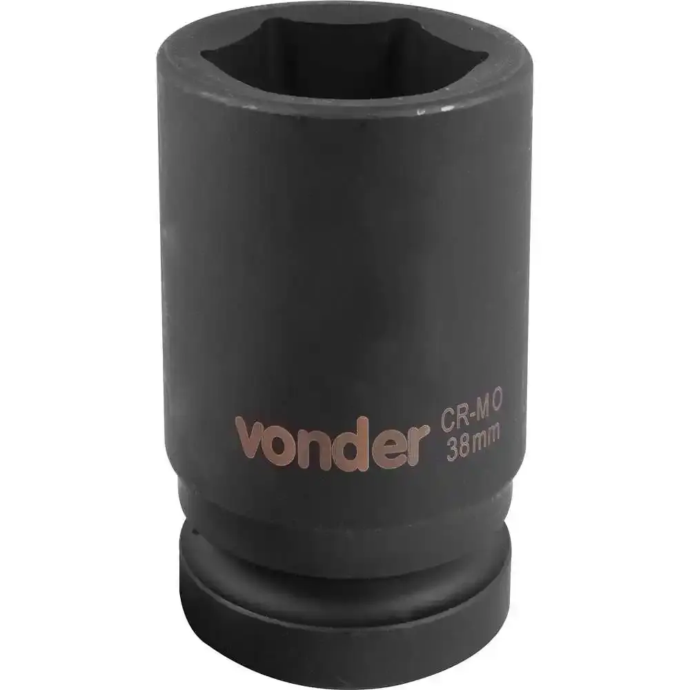 Soquete sextavado impacto longo enc 1 POL 38 MM aço cromo Vonder — fotografia 3
