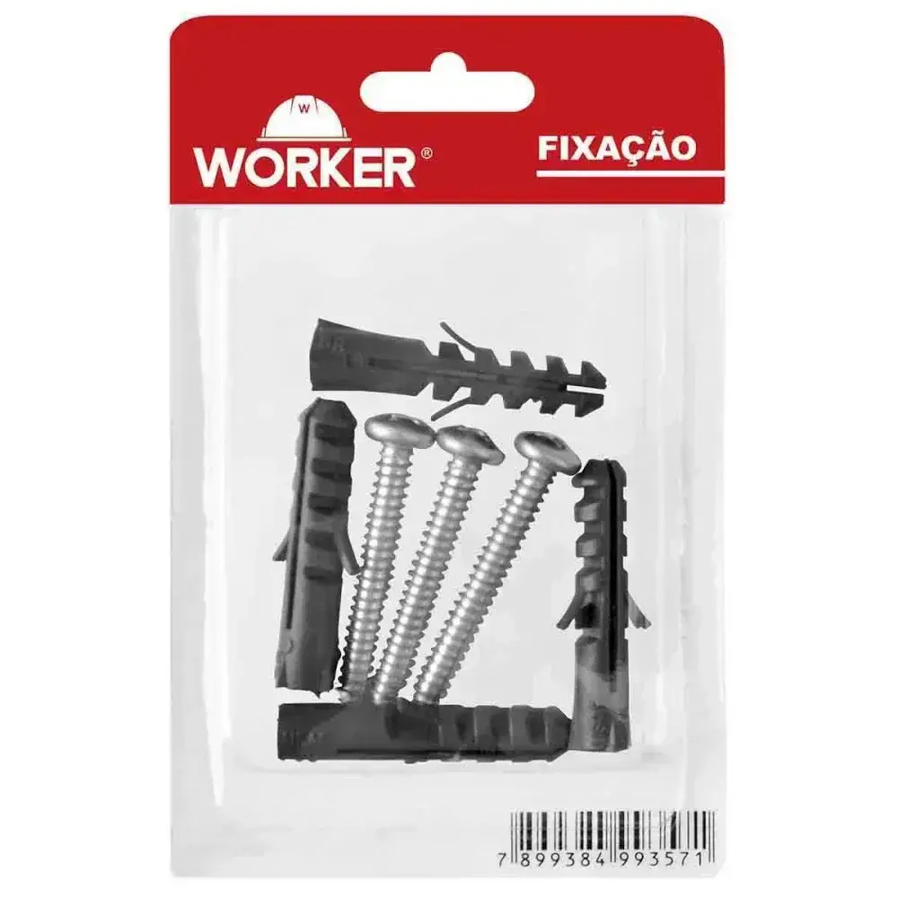 Parafuso aa com bucha 3,9X32MM 10 conjuntos Worker — fotografia 7