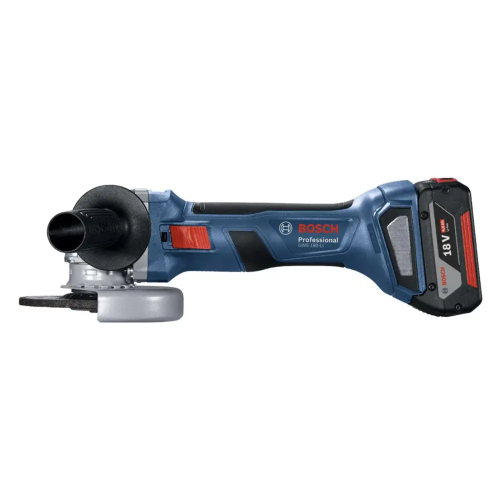Esmerilhadeira angular gws 180-LI 700W a bateria 18V Bosch — fotografia 4