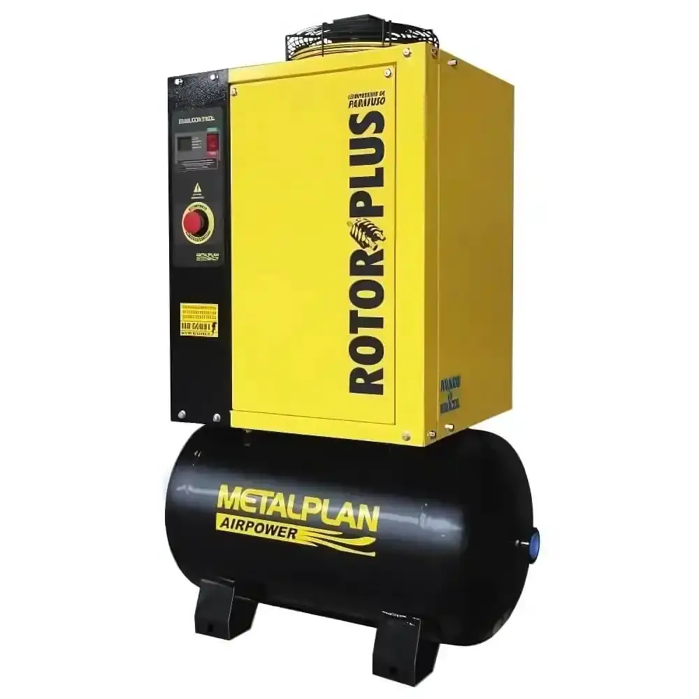 Compressor de parafuso 4,0 HP 10 BAR 220V trifásico ROTORPLUS0043AC Metalplan